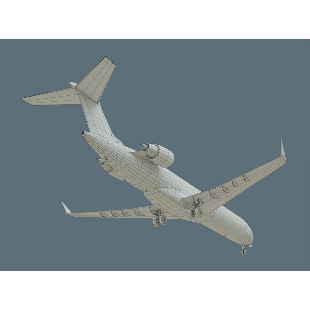 CRJ700 3D Model – Low Poly Aircraft with PBR Textures, FBX - View 34