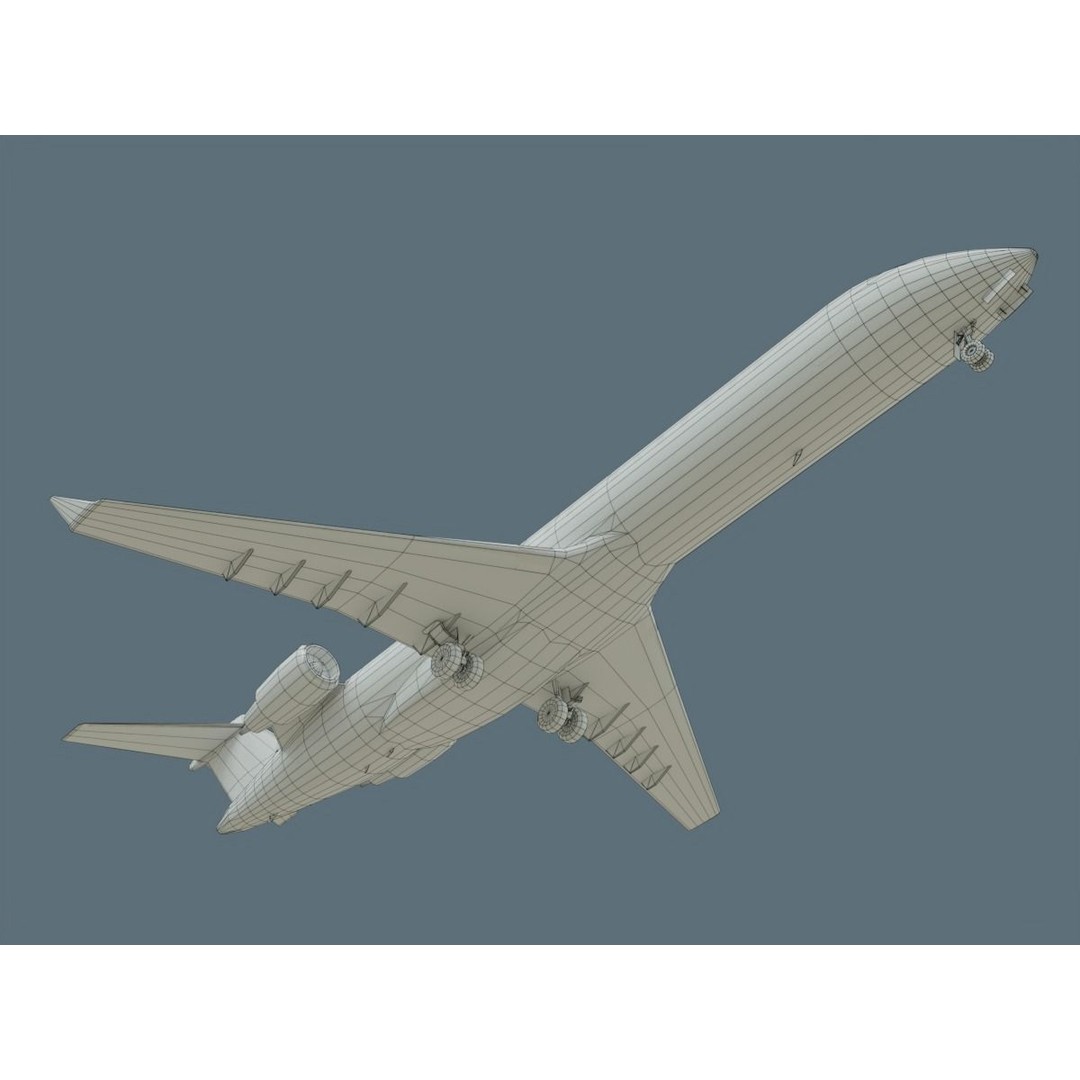 CRJ700 3D Model – Low Poly Aircraft with PBR Textures, FBX - View 36