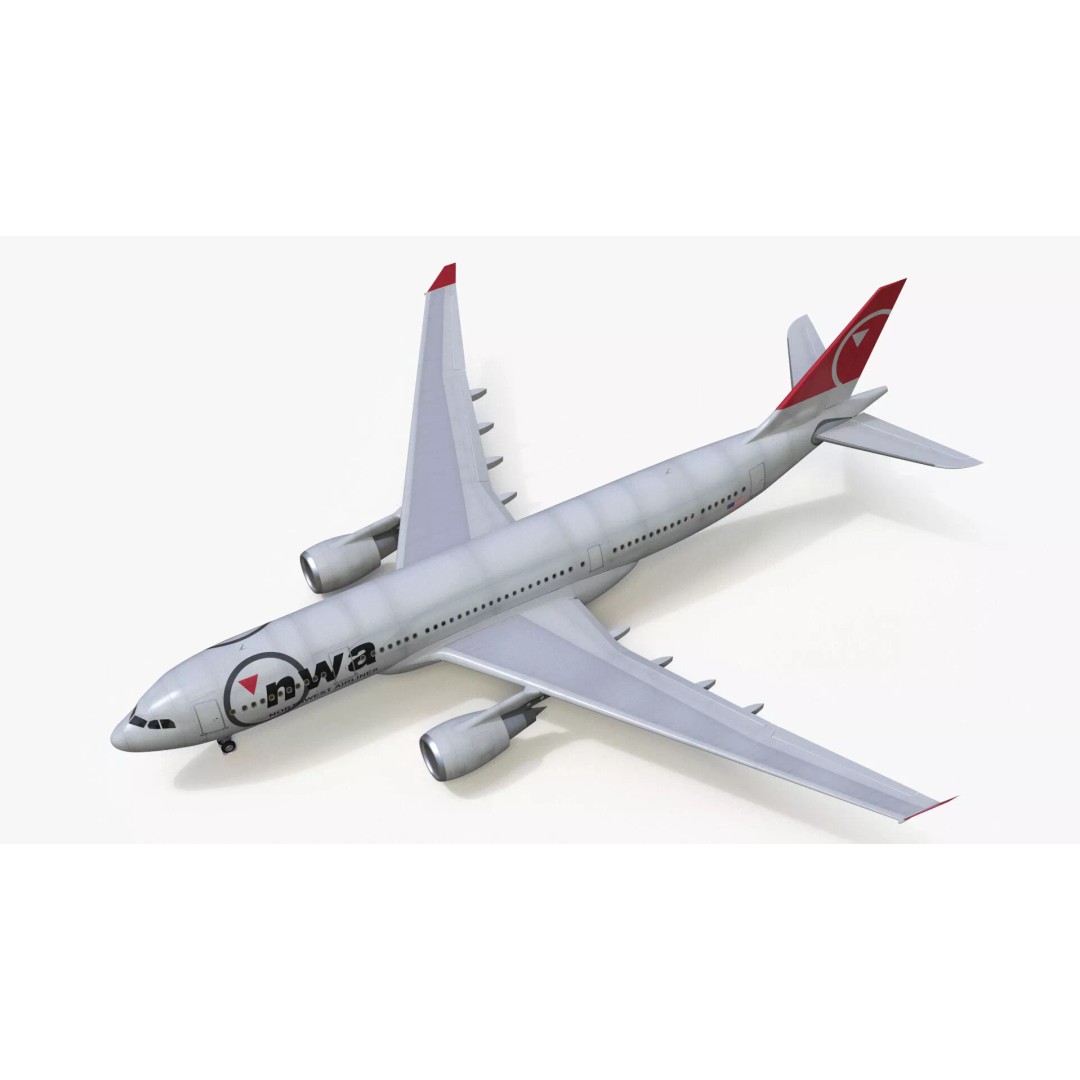 Airbus A330-300 3D Model – Commercial Airliner PBR Asset, FBX - View 10
