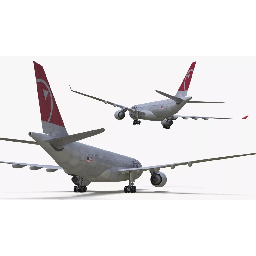 Airbus A330-300 3D Model – Commercial Airliner PBR Asset, FBX - View 18
