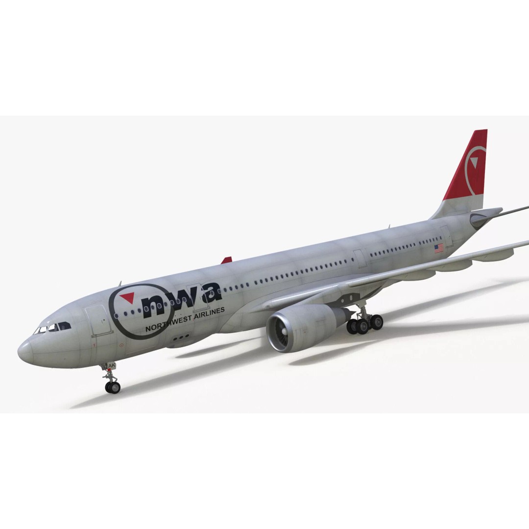 Airbus A330-300 3D Model – Commercial Airliner PBR Asset, FBX - View 2