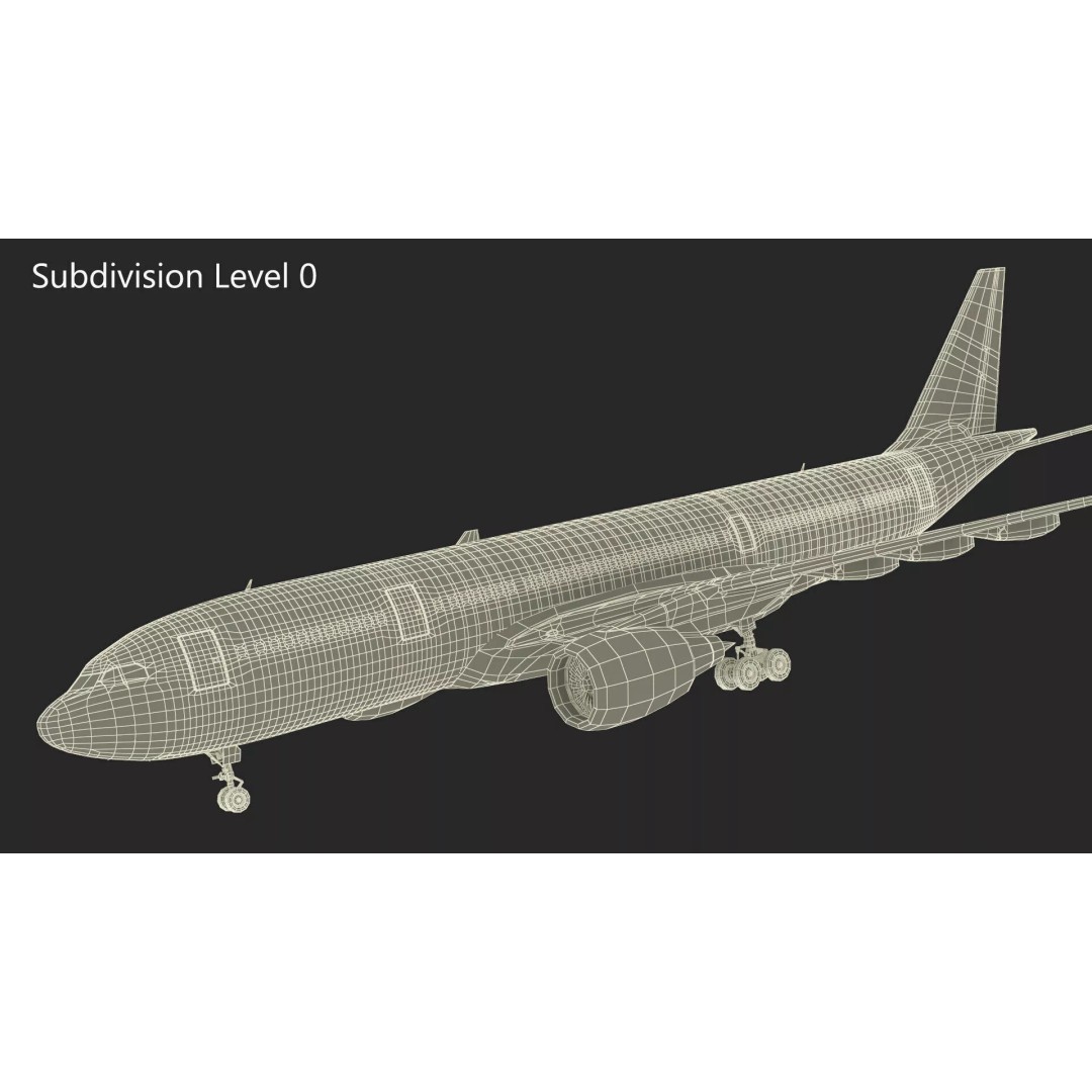 Airbus A330-300 3D Model – Commercial Airliner PBR Asset, FBX - View 22