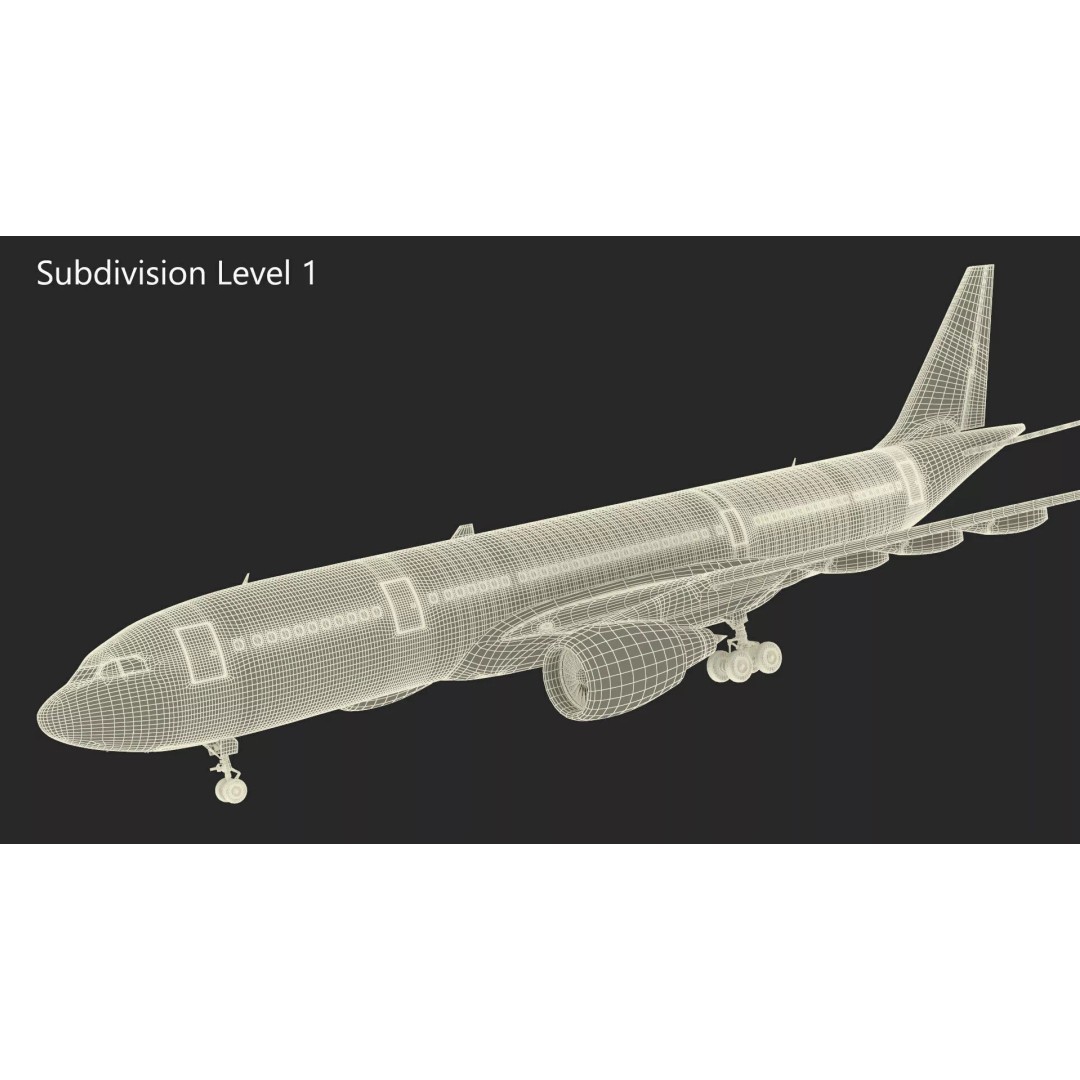Airbus A330-300 3D Model – Commercial Airliner PBR Asset, FBX - View 23