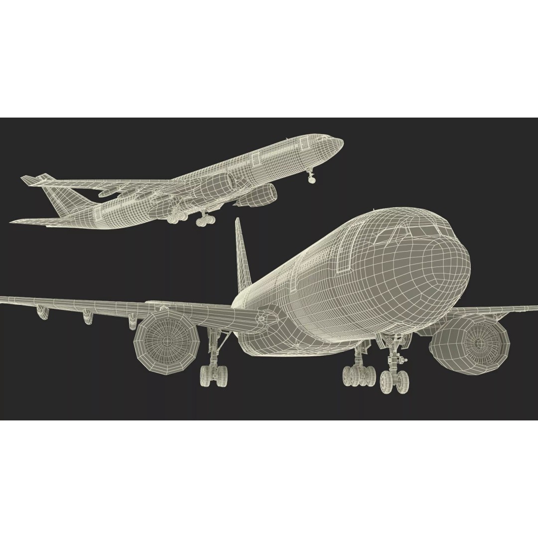 Airbus A330-300 3D Model – Commercial Airliner PBR Asset, FBX - View 27