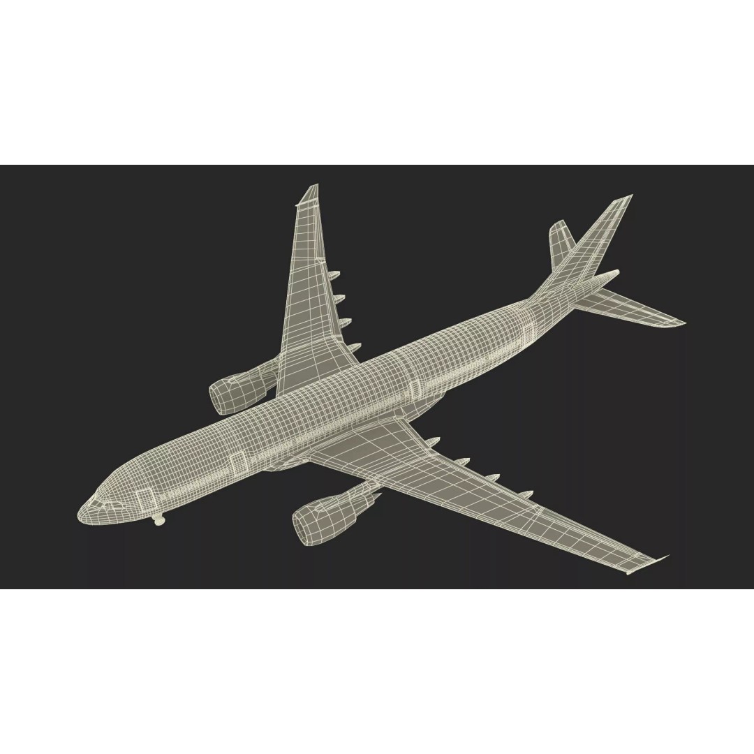 Airbus A330-300 3D Model – Commercial Airliner PBR Asset, FBX - View 29