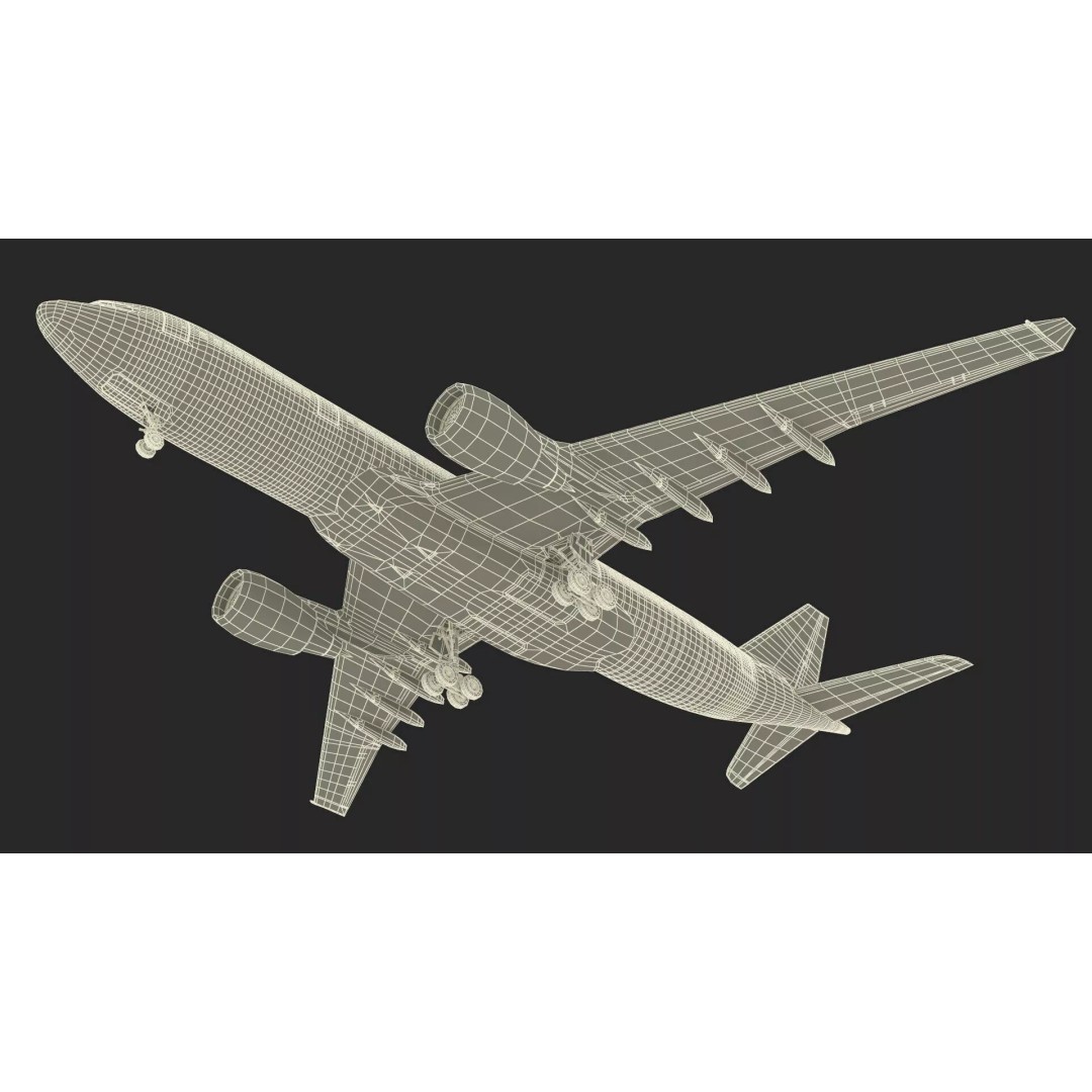 Airbus A330-300 3D Model – Commercial Airliner PBR Asset, FBX - View 30