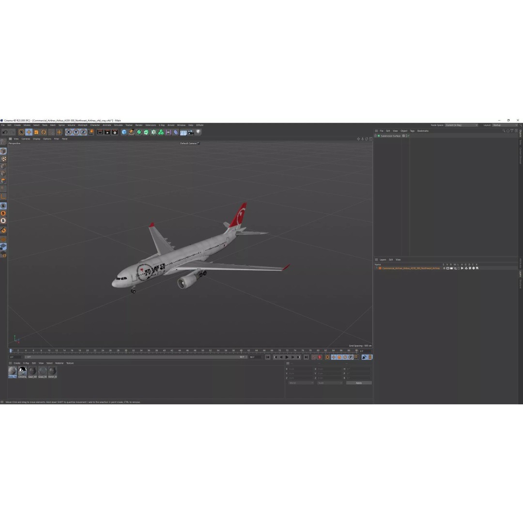 Airbus A330-300 3D Model – Commercial Airliner PBR Asset, FBX - View 37