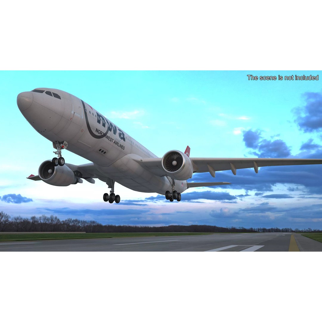 Airbus A330-300 3D Model – Commercial Airliner PBR Asset, FBX - View 4