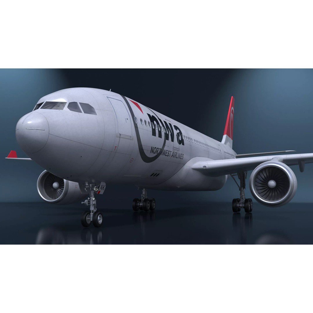 Airbus A330-300 3D Model – Commercial Airliner PBR Asset, FBX - View 6