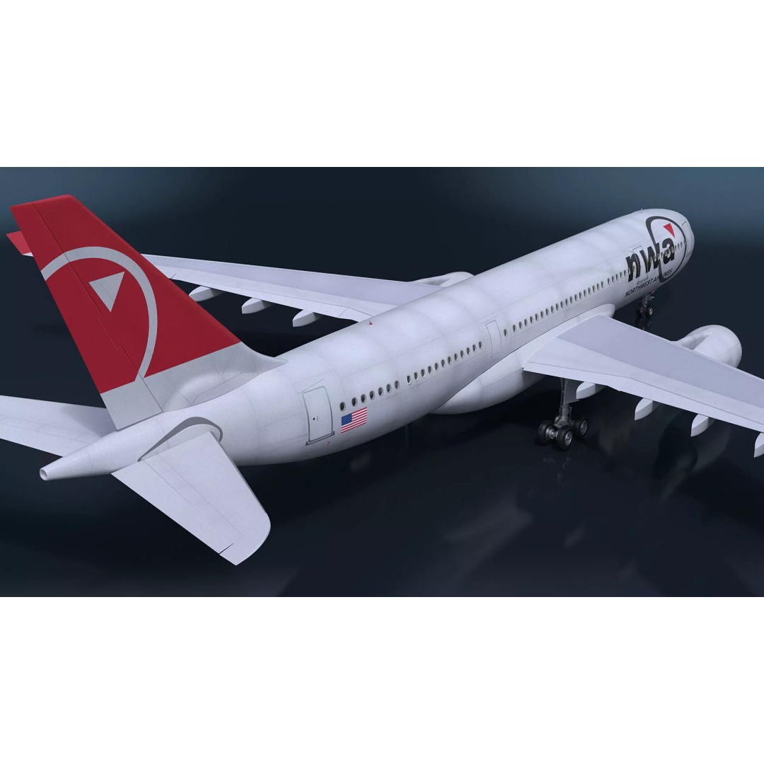 Airbus A330-300 3D Model – Commercial Airliner PBR Asset, FBX - View 7