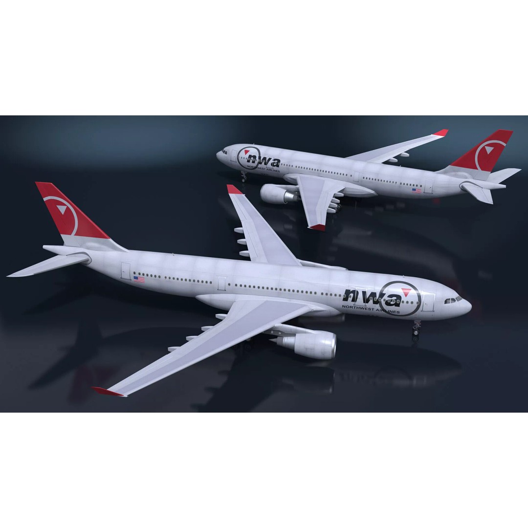 Airbus A330-300 3D Model – Commercial Airliner PBR Asset, FBX - View 8