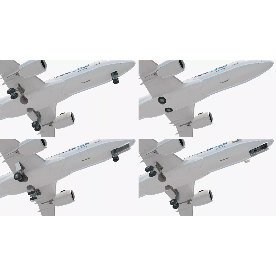 Airbus A220 300 3D Model – Detailed Cabin Rigged, PBR Textures - View 20