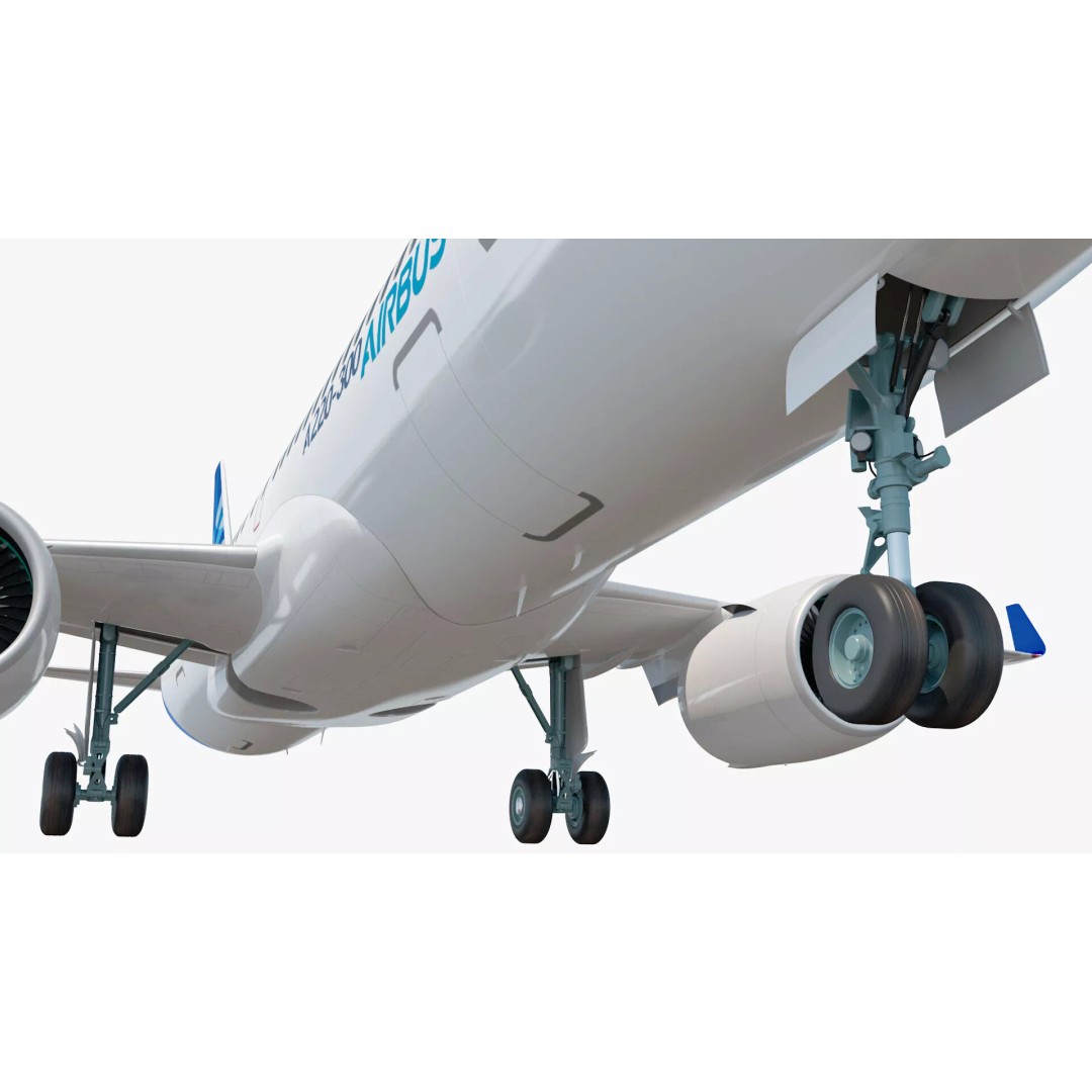Airbus A220 300 3D Model – Detailed Cabin Rigged, PBR Textures - View 21
