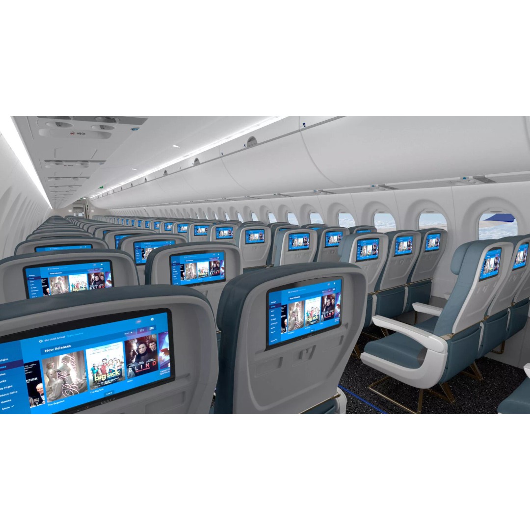 Airbus A220 300 3D Model – Detailed Cabin Rigged, PBR Textures - View 32