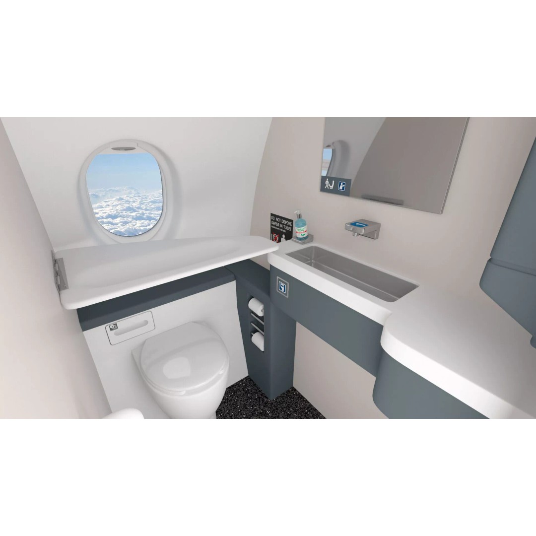 Airbus A220 300 3D Model – Detailed Cabin Rigged, PBR Textures - View 40