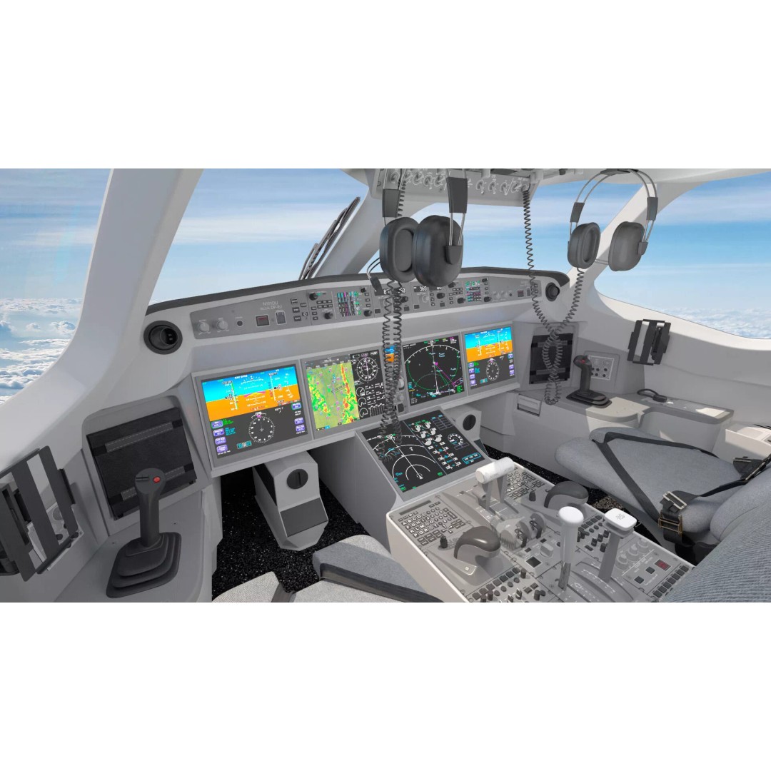 Airbus A220 300 3D Model – Detailed Cabin Rigged, PBR Textures - View 44