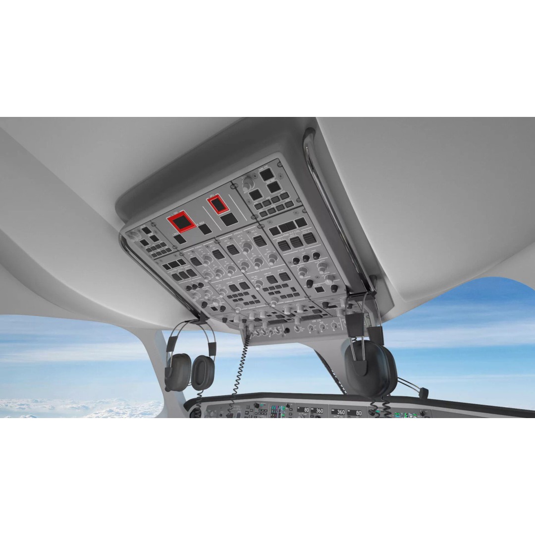 Airbus A220 300 3D Model – Detailed Cabin Rigged, PBR Textures - View 45