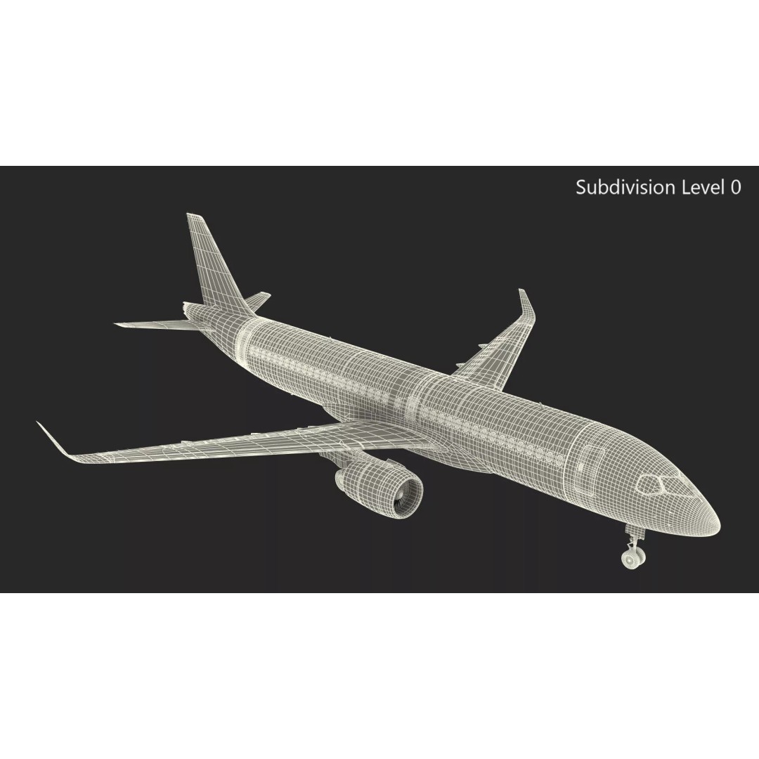 Airbus A220 300 3D Model – Detailed Cabin Rigged, PBR Textures - View 50