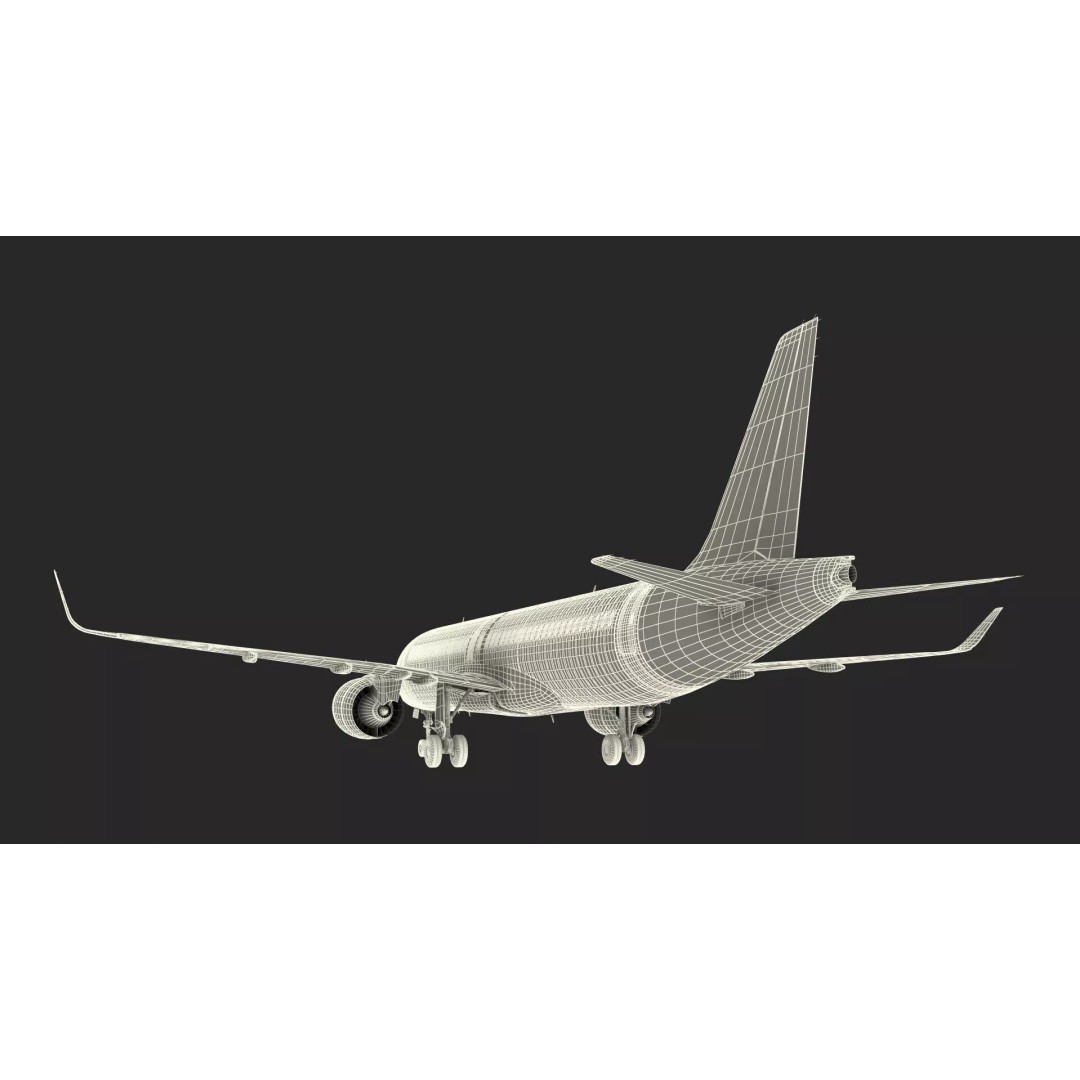 Airbus A220 300 3D Model – Detailed Cabin Rigged, PBR Textures - View 56