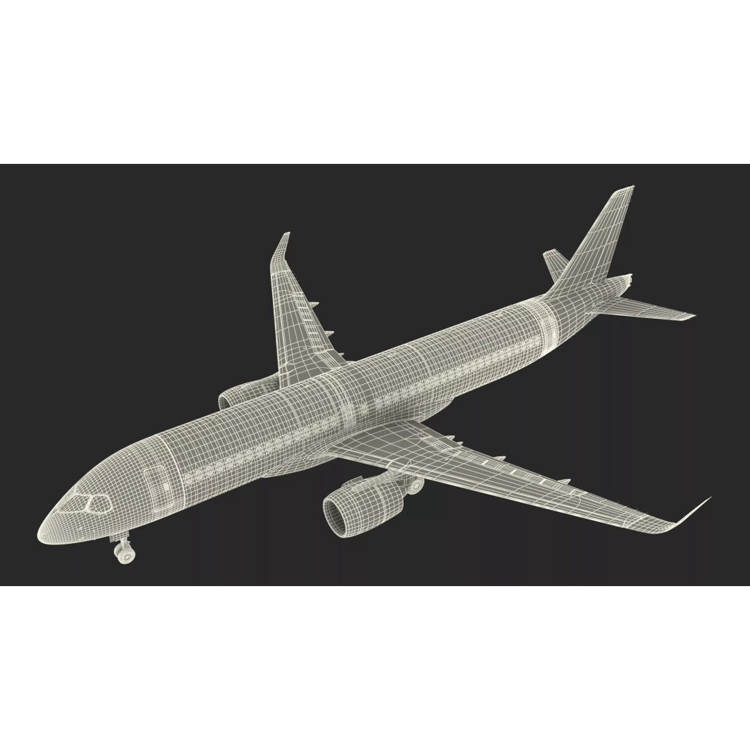 Airbus A220 300 3D Model – Detailed Cabin Rigged, PBR Textures - View 57