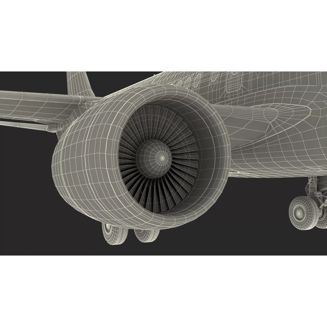 Airbus A220 300 3D Model – Detailed Cabin Rigged, PBR Textures - View 59
