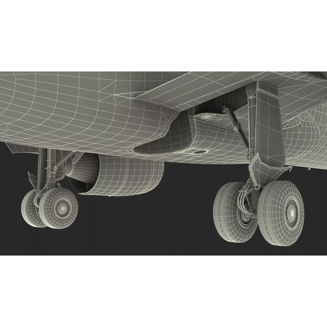Airbus A220 300 3D Model – Detailed Cabin Rigged, PBR Textures - View 60