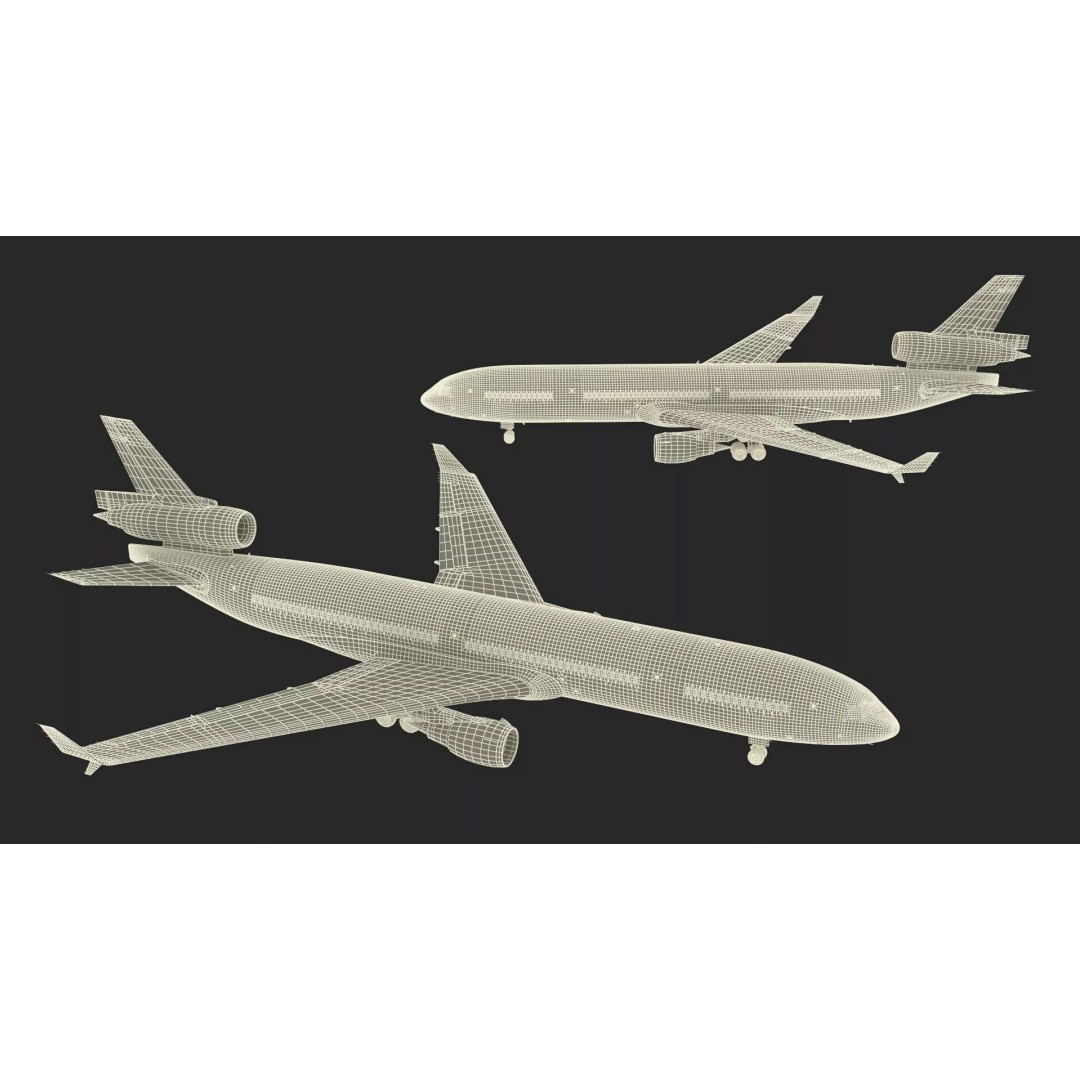 McDonnell Douglas MD-11 3D Model – Rigged Aircraft for Cinema 4D