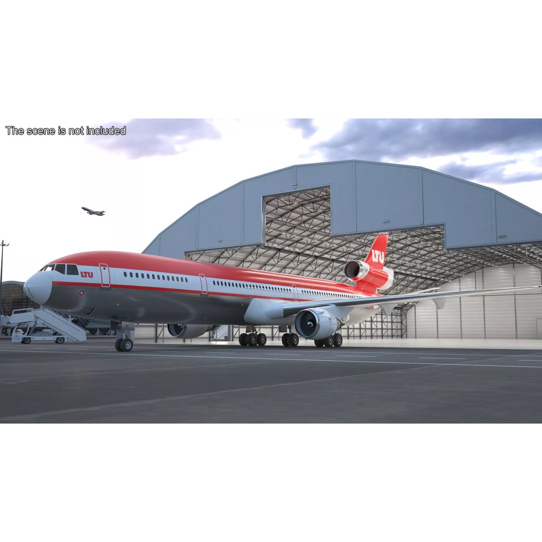 McDonnell Douglas MD-11 3D Model – Rigged Aircraft for Cinema 4D - View 10