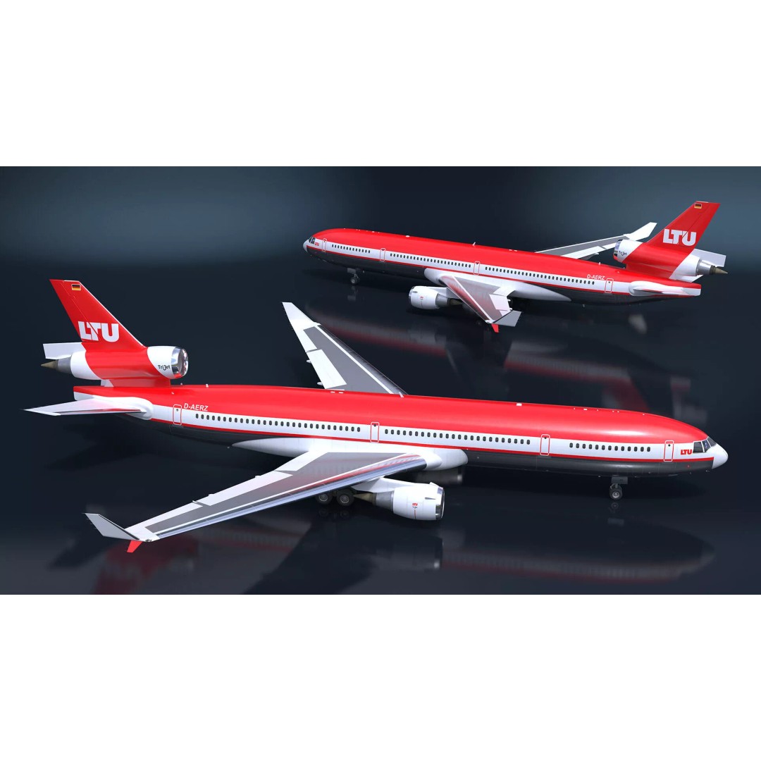 McDonnell Douglas MD-11 3D Model – Rigged Aircraft for Cinema 4D - View 14