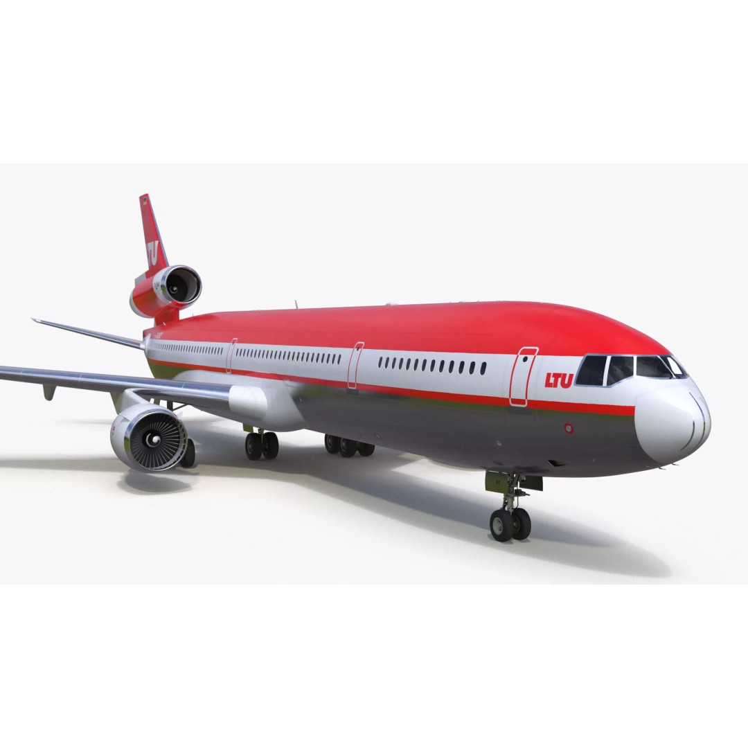 McDonnell Douglas MD-11 3D Model – Rigged Aircraft for Cinema 4D - View 16