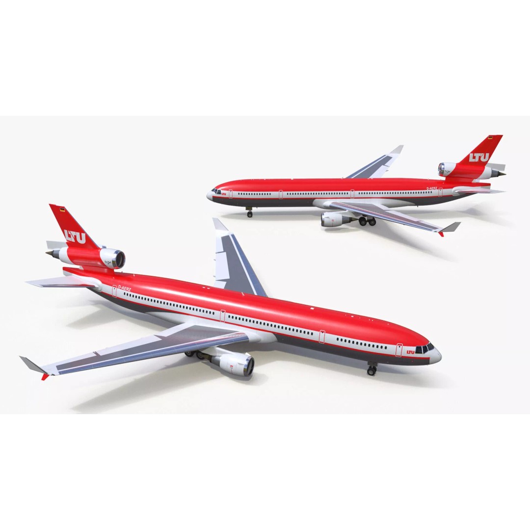 McDonnell Douglas MD-11 3D Model – Rigged Aircraft for Cinema 4D - View 26