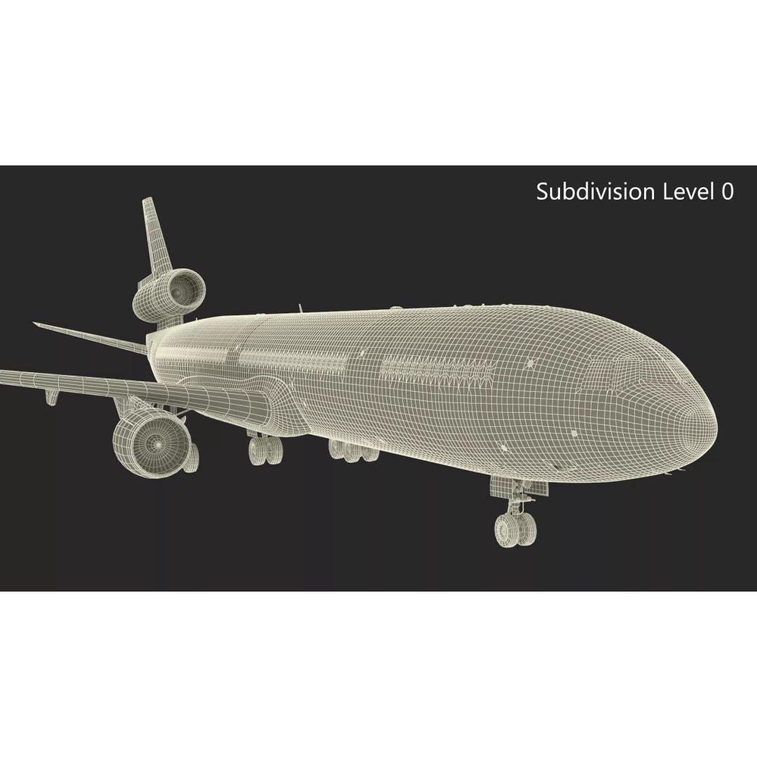 McDonnell Douglas MD-11 3D Model – Rigged Aircraft for Cinema 4D - View 29