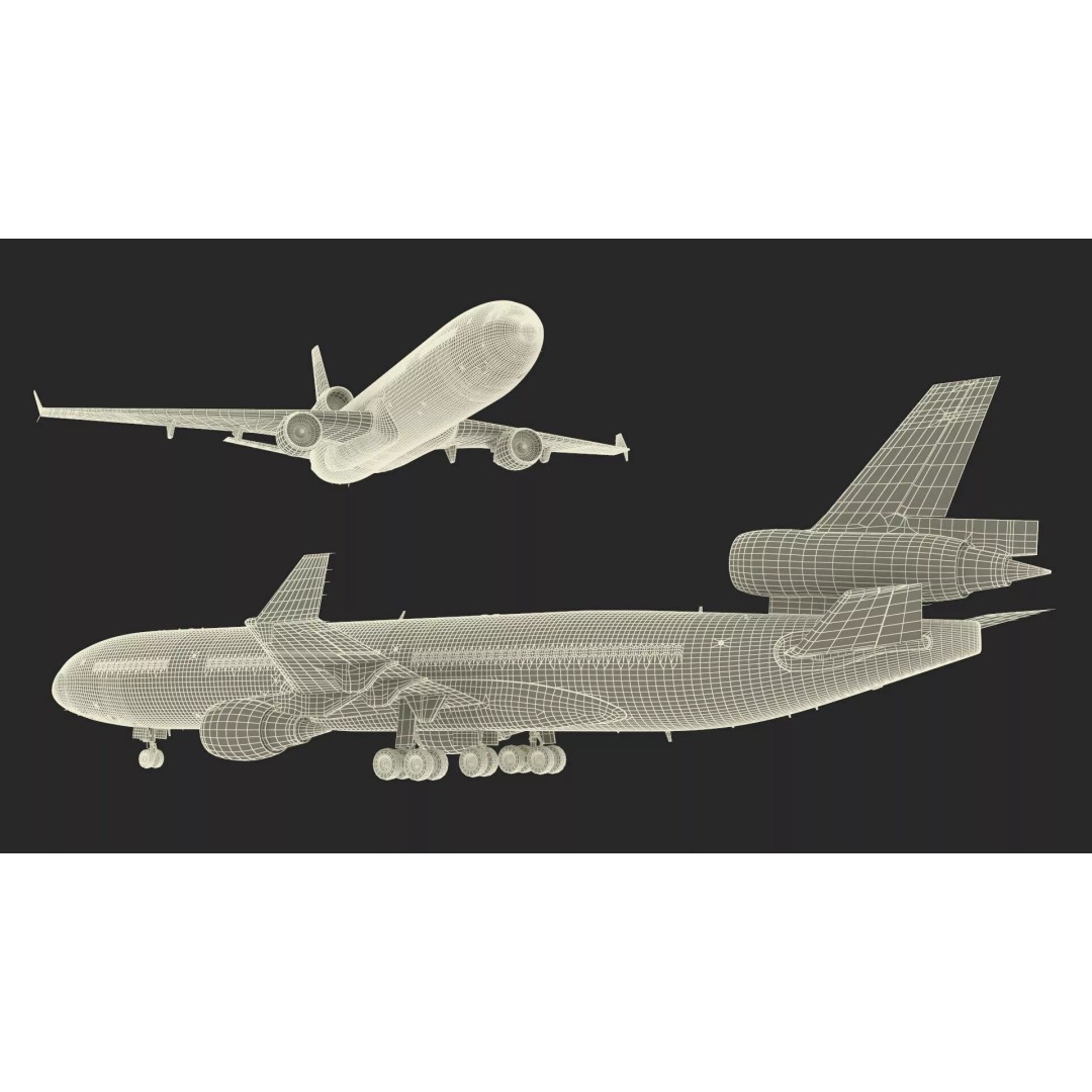McDonnell Douglas MD-11 3D Model – Rigged Aircraft for Cinema 4D - View 37