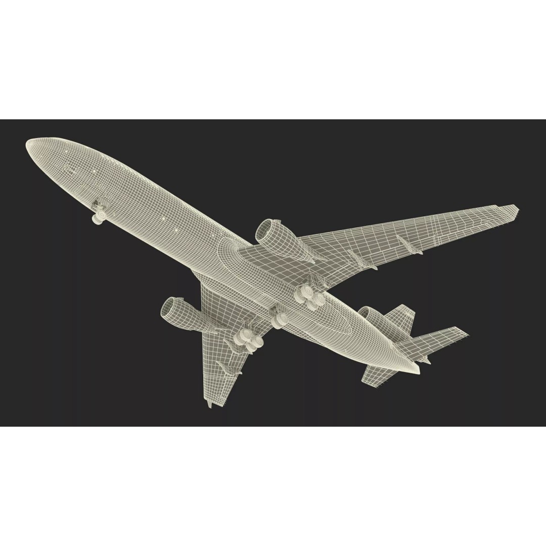 McDonnell Douglas MD-11 3D Model – Rigged Aircraft for Cinema 4D - View 39