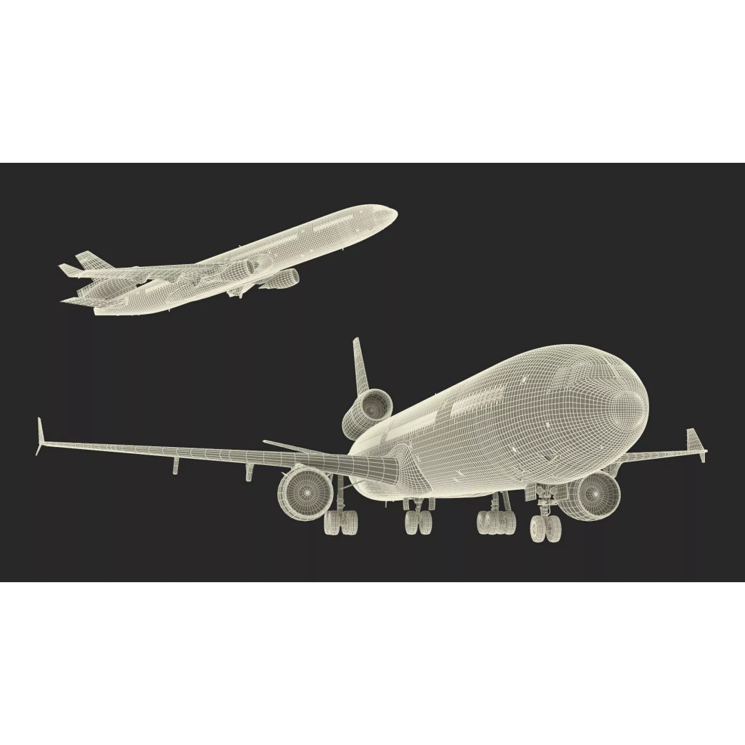 McDonnell Douglas MD-11 3D Model – Rigged Aircraft for Cinema 4D - View 43