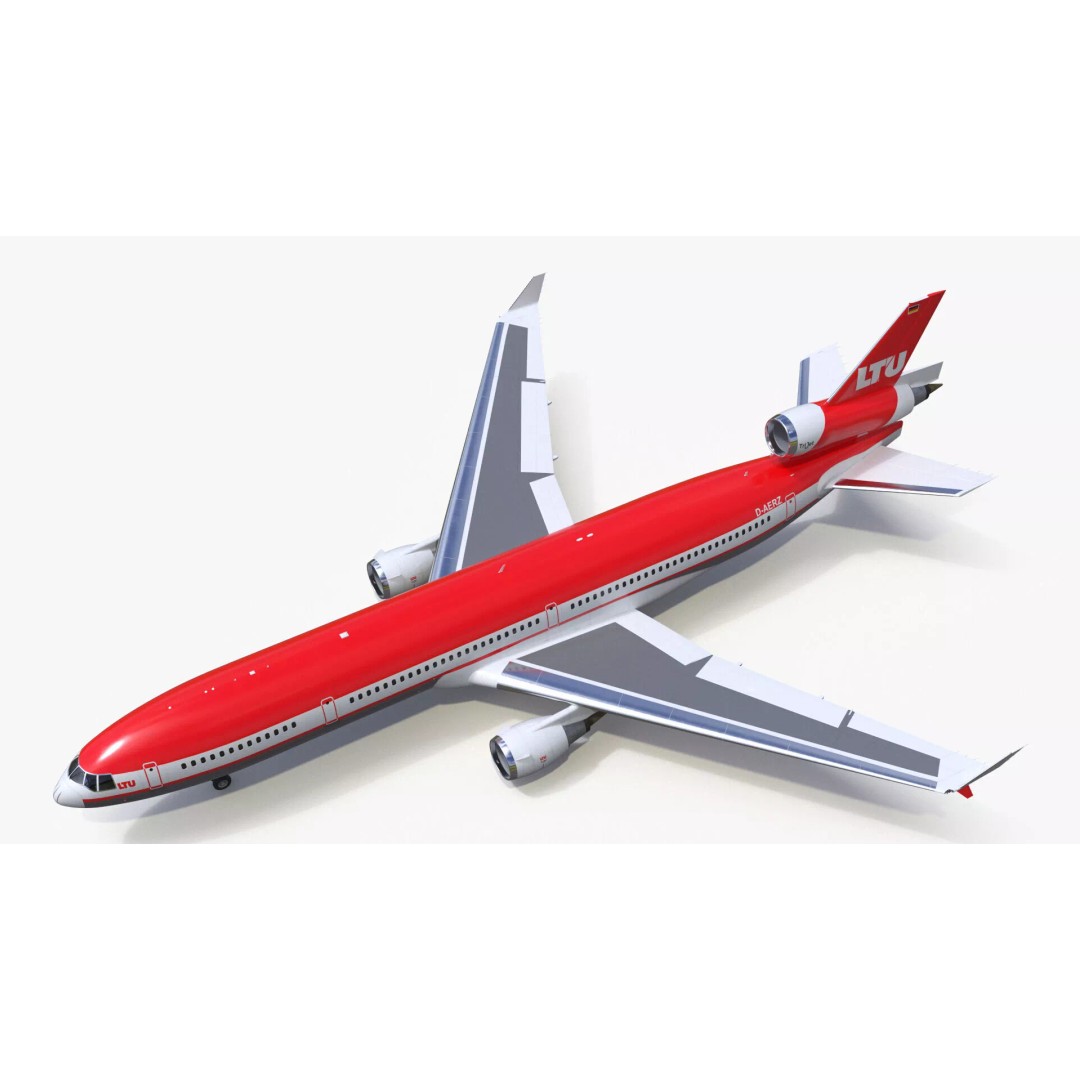 McDonnell Douglas MD-11 3D Model – Rigged Aircraft for Cinema 4D - View 5