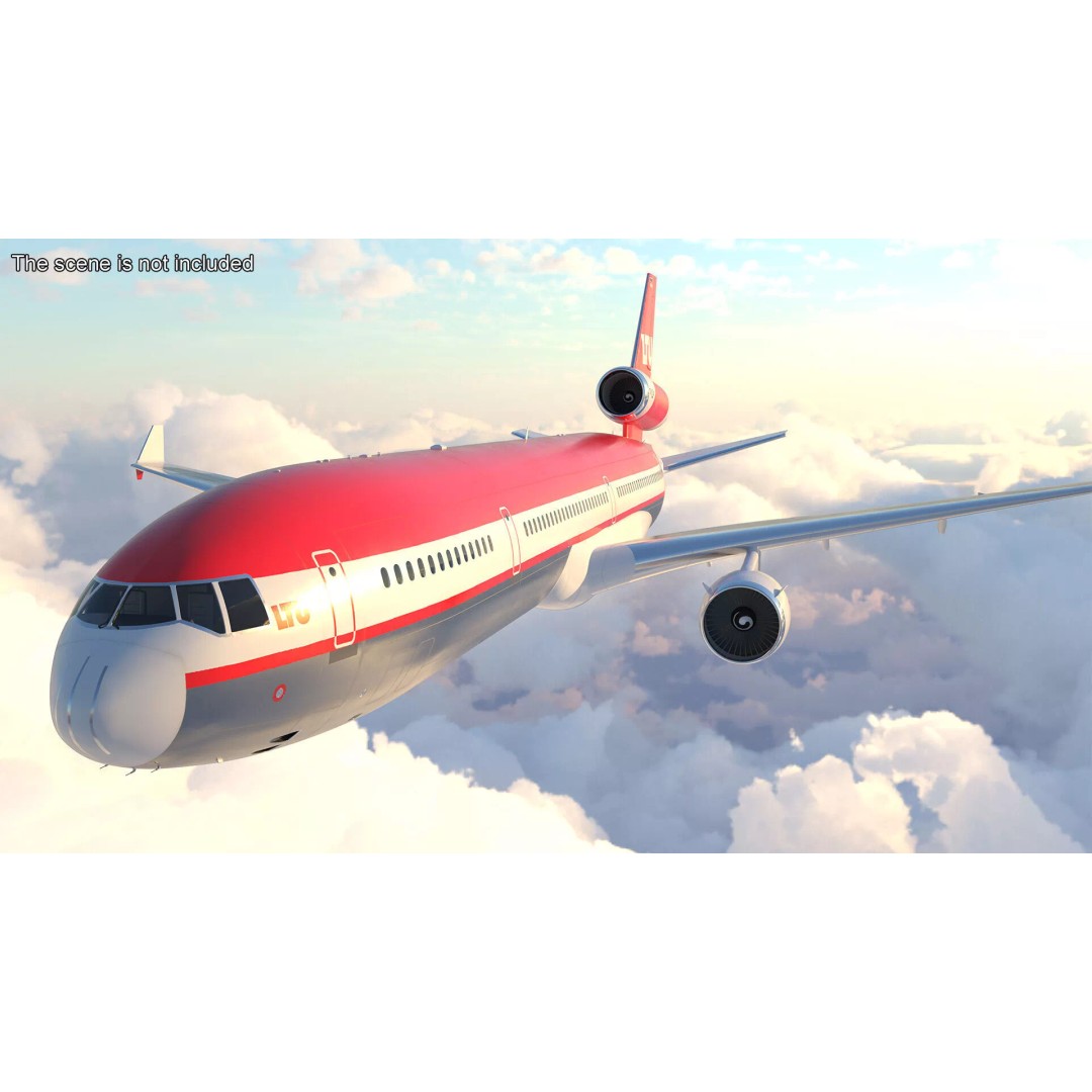 McDonnell Douglas MD-11 3D Model – Rigged Aircraft for Cinema 4D - View 6