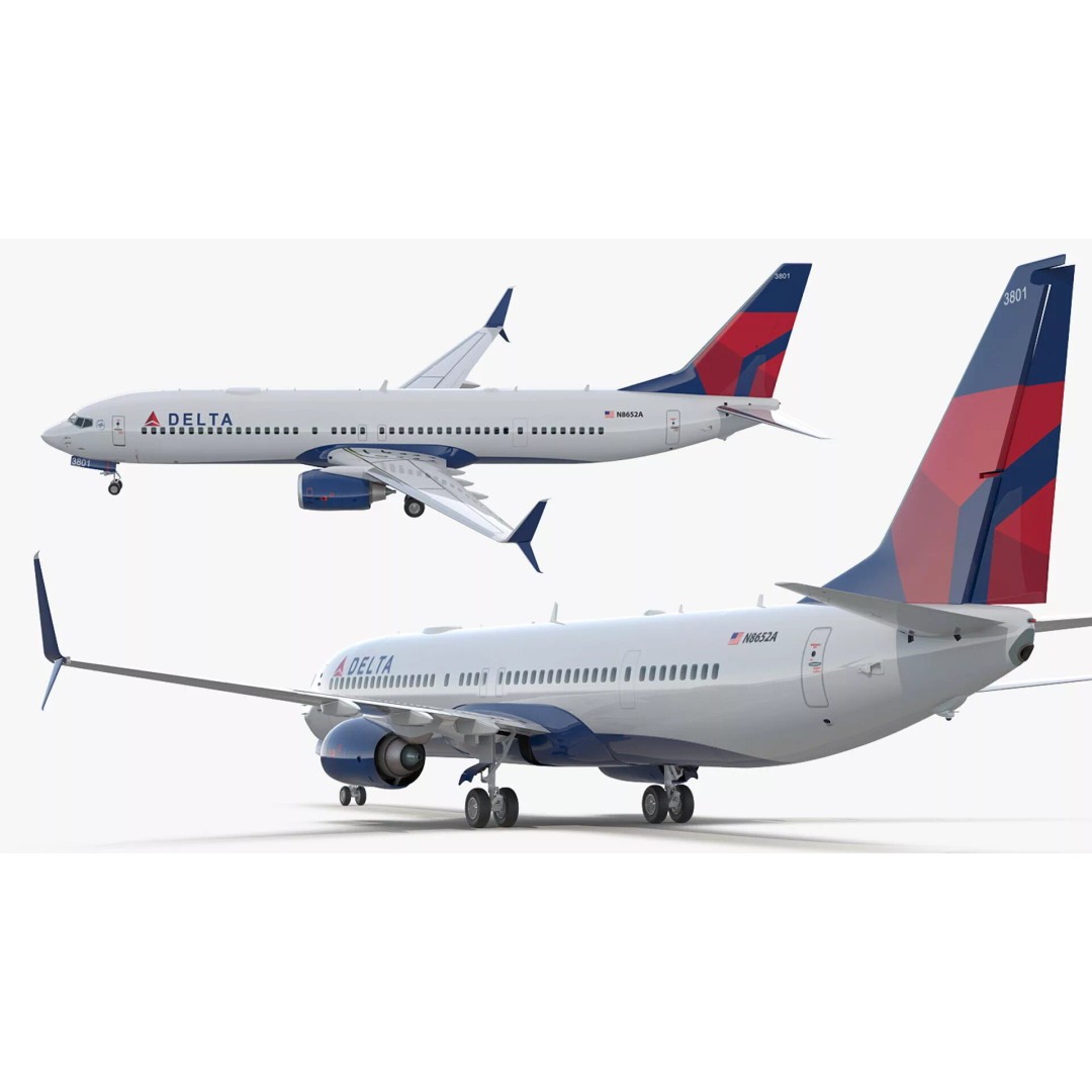 Boeing 737-900 3D Model – Rigged Cabin Design for Cinema 4D - View 11