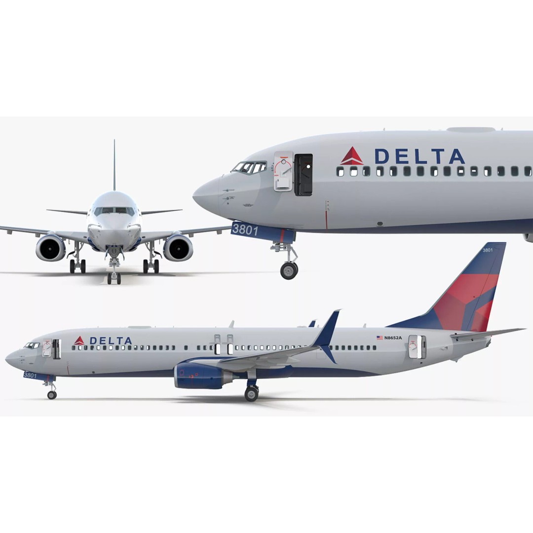 Boeing 737-900 3D Model – Rigged Cabin Design for Cinema 4D - View 13