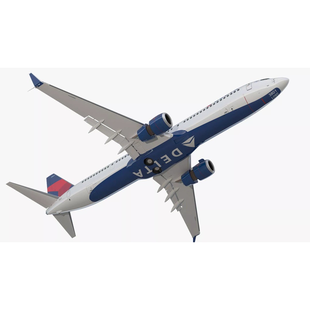 Boeing 737-900 3D Model – Rigged Cabin Design for Cinema 4D - View 19