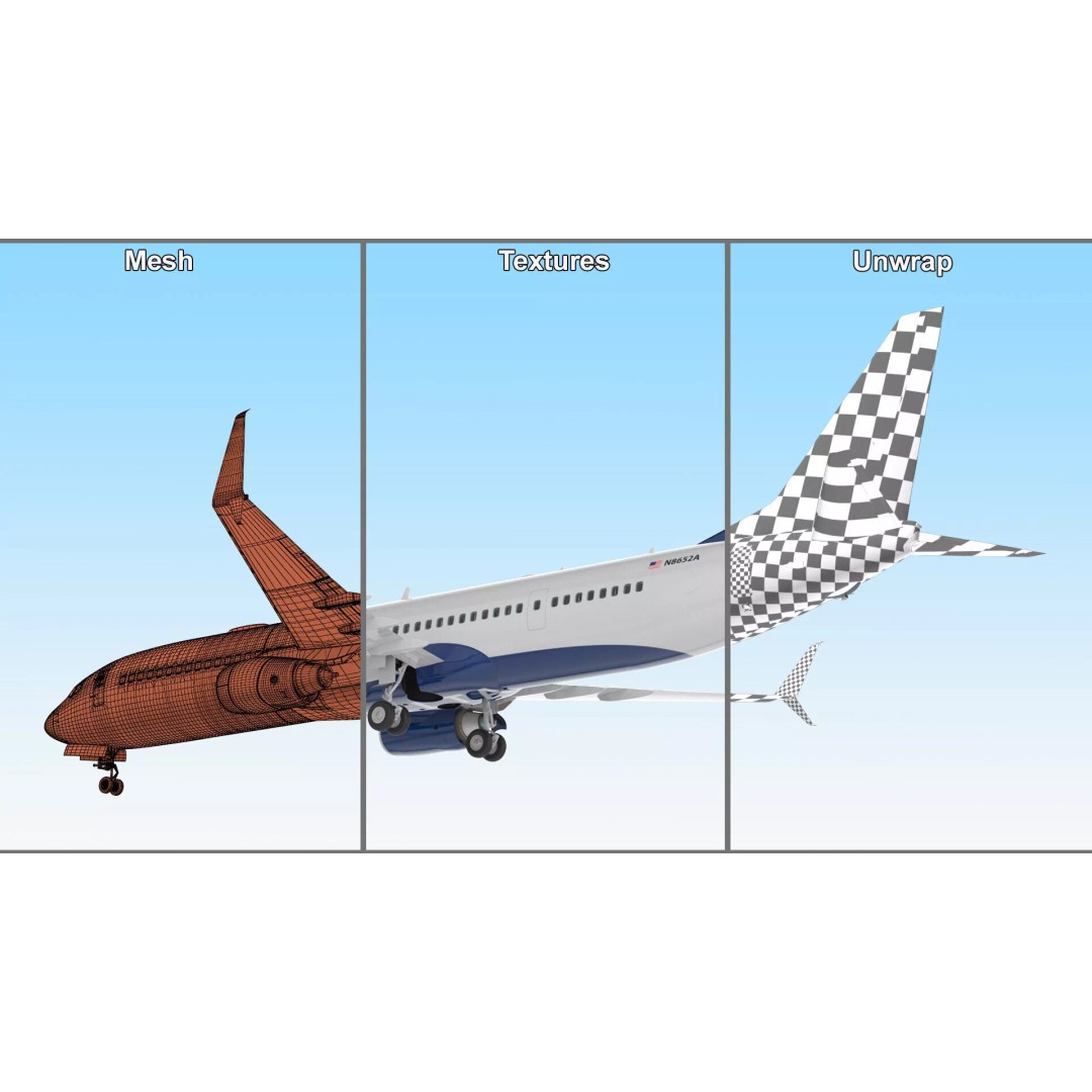 Boeing 737-900 3D Model – Rigged Cabin Design for Cinema 4D - View 31