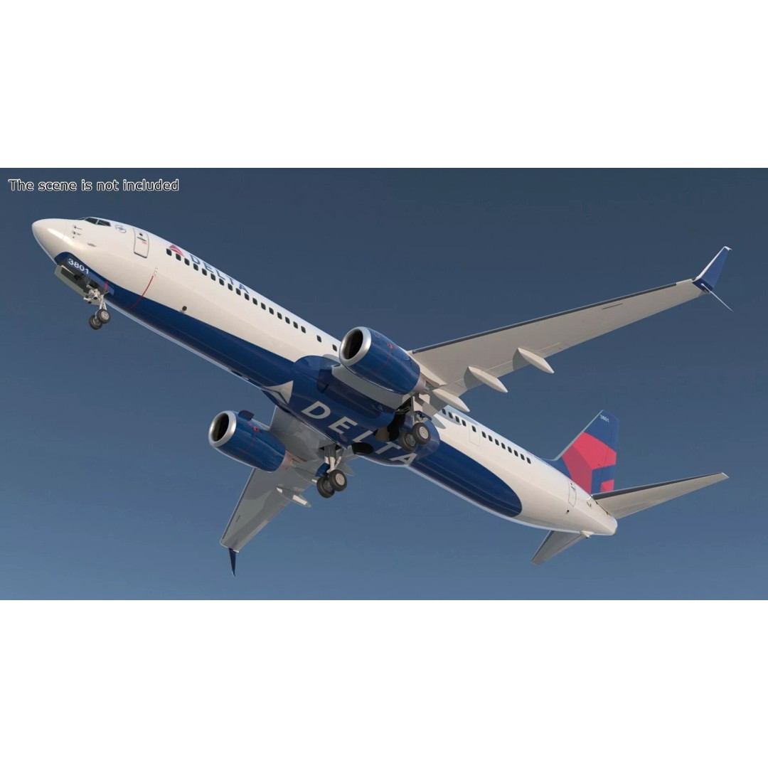 Boeing 737-900 3D Model – Rigged Cabin Design for Cinema 4D - View 4