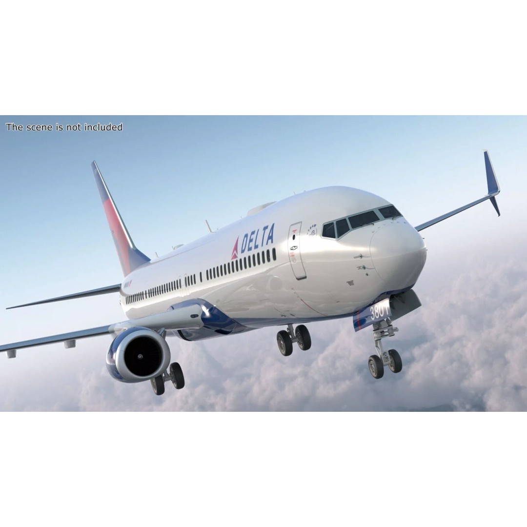 Boeing 737-900 3D Model – Rigged Cabin Design for Cinema 4D - View 5