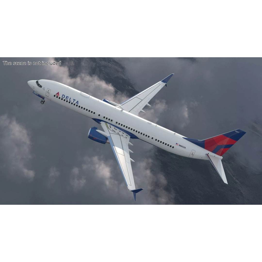 Boeing 737-900 3D Model – Rigged Cabin Design for Cinema 4D - View 6