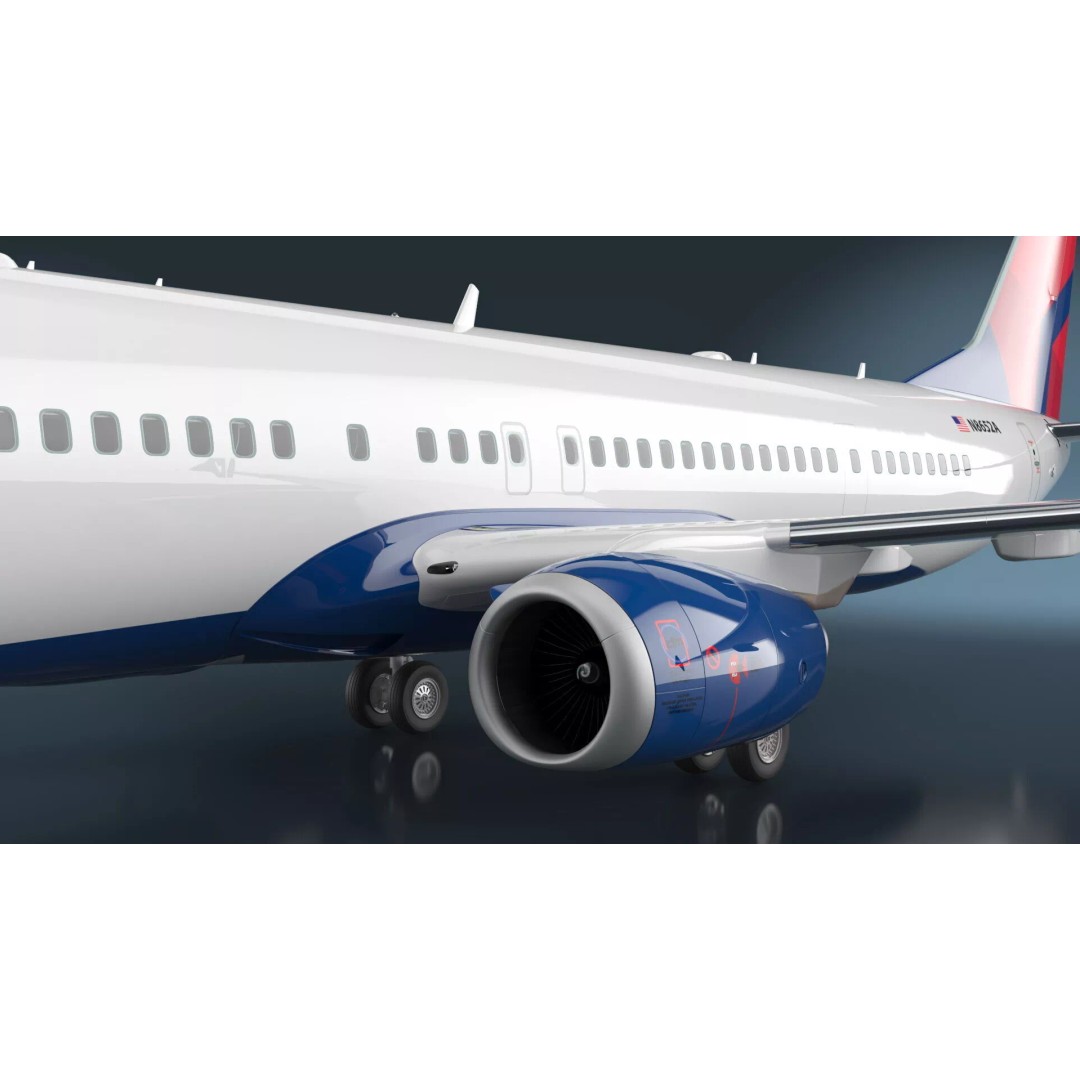 Boeing 737-900 3D Model – Rigged Cabin Design for Cinema 4D - View 9
