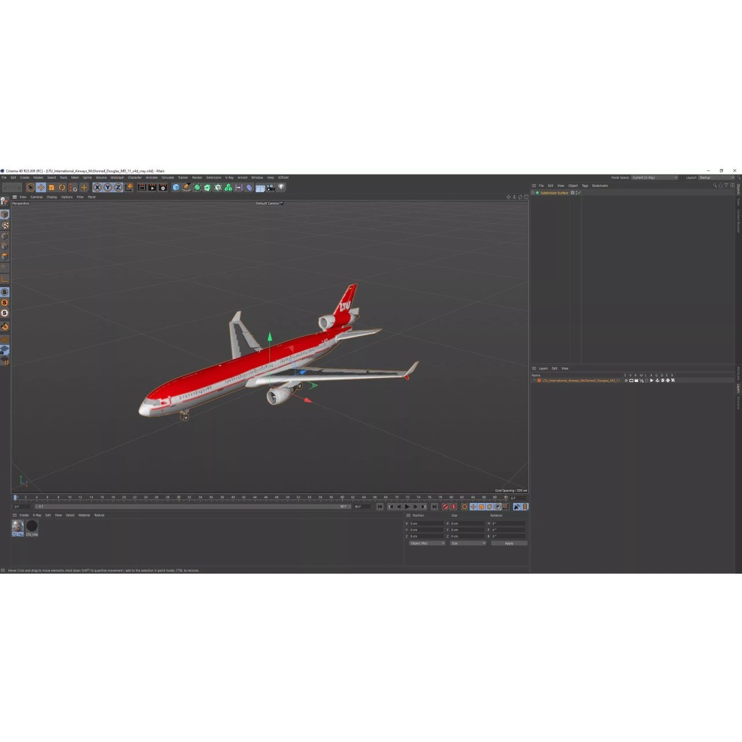 McDonnell Douglas MD-11 3D Model – High Poly Airliner, FBX, PBR Textures