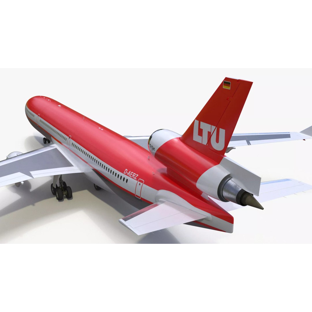 McDonnell Douglas MD-11 3D Model – High Poly Airliner, FBX, PBR Textures - View 16