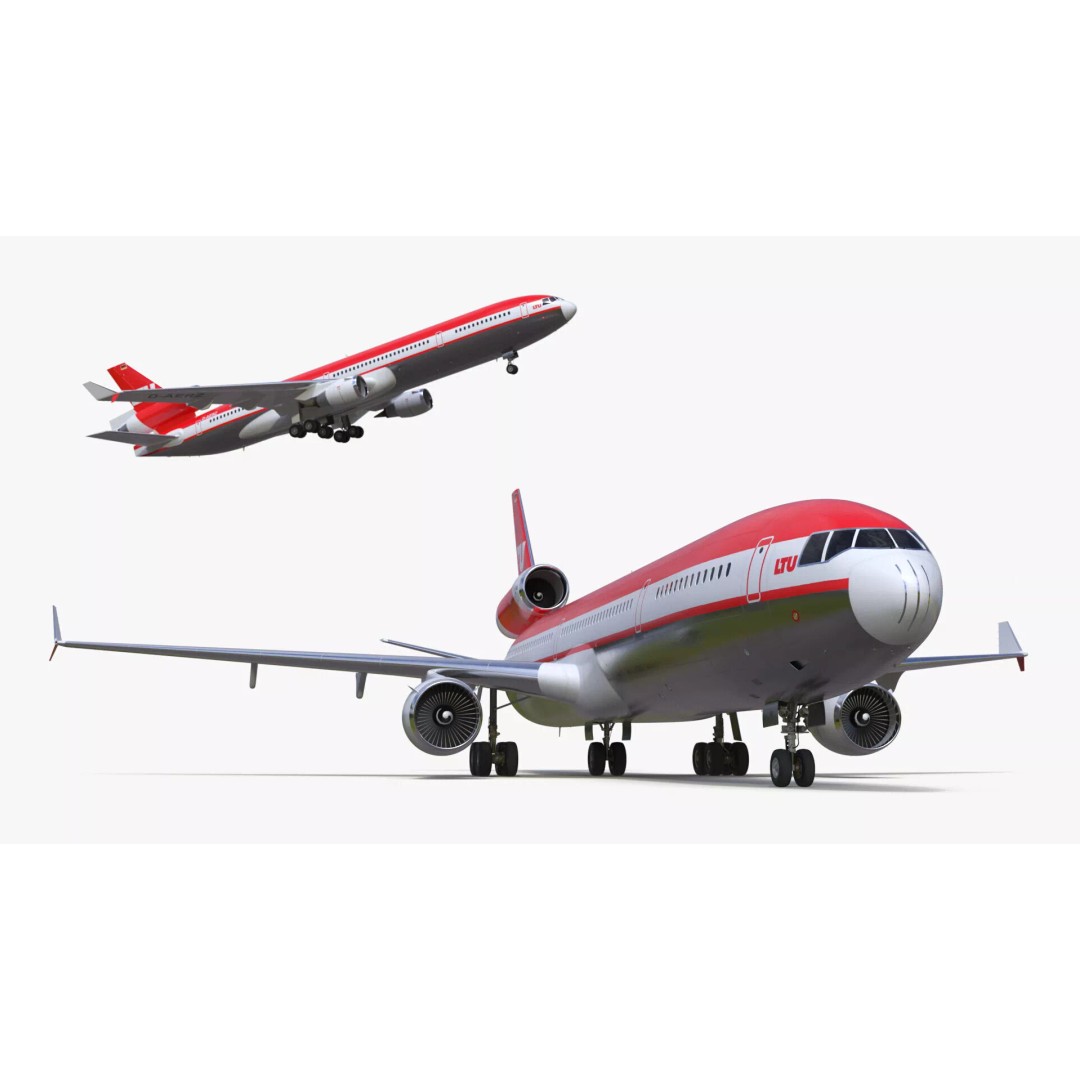 McDonnell Douglas MD-11 3D Model – High Poly Airliner, FBX, PBR Textures - View 19