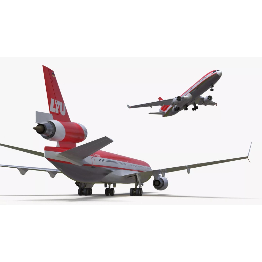 McDonnell Douglas MD-11 3D Model – High Poly Airliner, FBX, PBR Textures - View 20