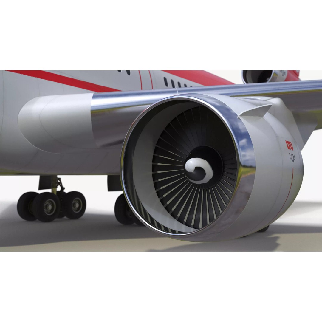 McDonnell Douglas MD-11 3D Model – High Poly Airliner, FBX, PBR Textures - View 22